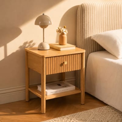 Table de chevet placage chêne