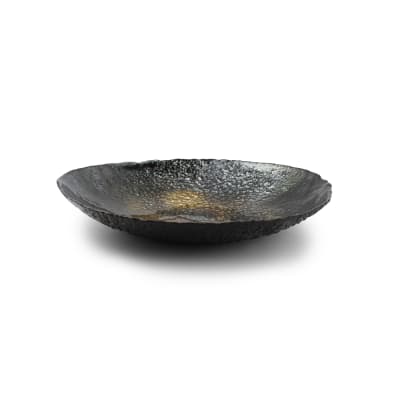 Plat décoratif or en verre 32,5h5,5cm