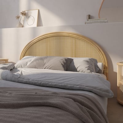 Tête de lit 160 cm en rotin et cannage