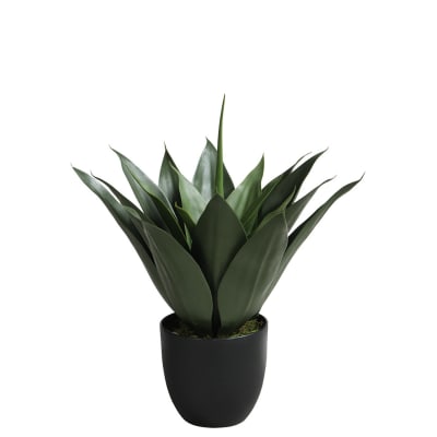 Agave en pot artificiel vert h51