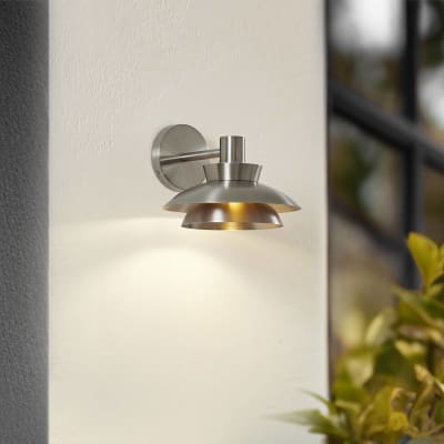 Applique extérieure en inox gris