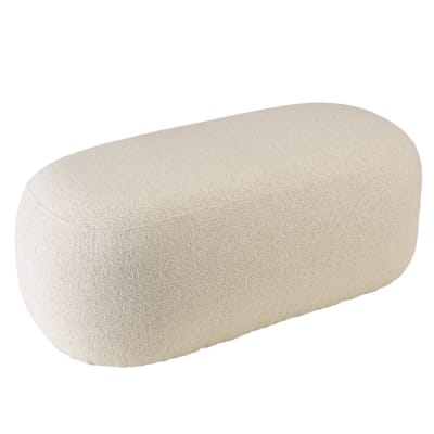 Banc en tissu petite bouclette beige