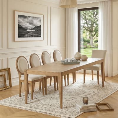Table à rallonge 10 couverts en chêne, 167 à 227 cm marron