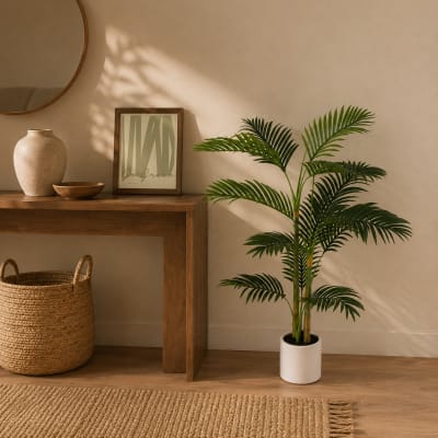 Palmier artificiel pot blanc 110cm