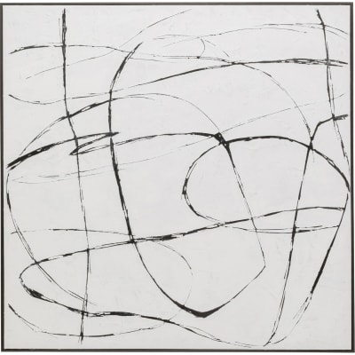 Tableau sketch 120x120cm blanc kare design