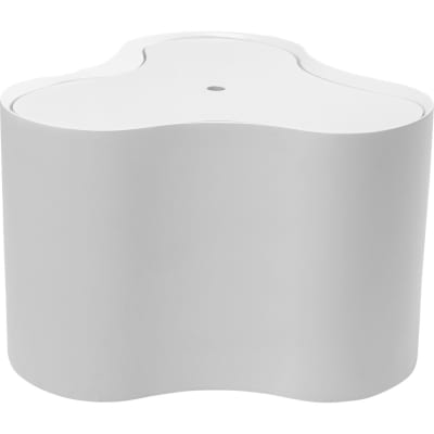 Table basse avec rangement en fibre de verre blanche