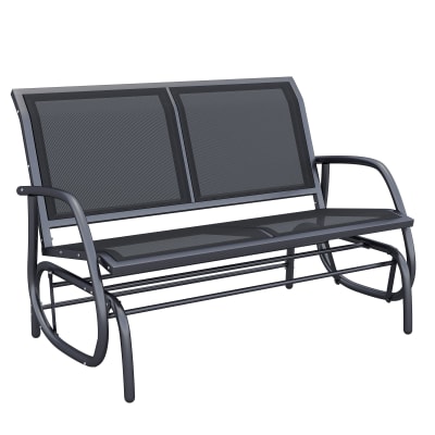 Banc à bascule 2 places noir 120 cm