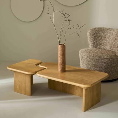 Tables basses en pin massif