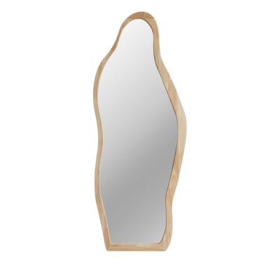 Miroir organique en bois 70x180cm - bois clair