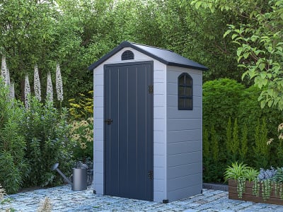 Cabane de jardin polypropylène gris clair
