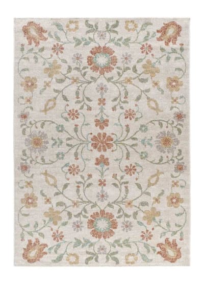 Tapis extérieur motifs floraux beige/multicolore 160x230 cm