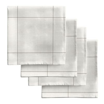 Serviettes de table 100% coton (x4) lin 43x43 cm