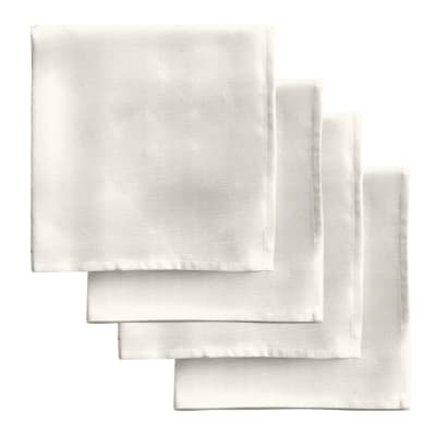 Serviettes de table 100% coton (x4) naturel 43x43 cm