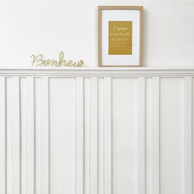 Kit de moulures murales pour étagère en bois - pin sylvestre abouté