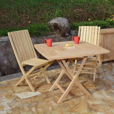 Ensemble de jardin en teck massif 2 places