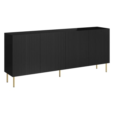 Buffet Bois Noir Nobilité 200x42x82h cm