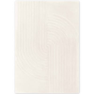 Tapis en laine tuftée main crème 200x300cm