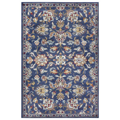 Tapis Persan aux motifs Fleuris Bleu 140x200cm