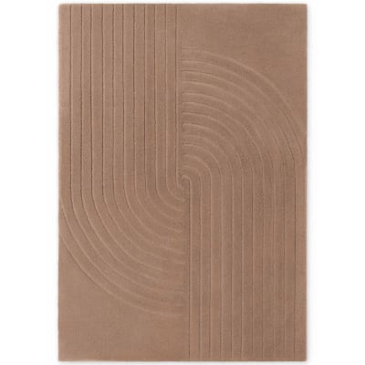 Tapis en laine tuftée main beige 200x300cm