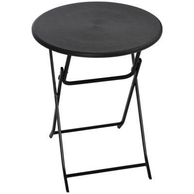 Table basse extérieure pour 2 personnes structure en acier gris foncé