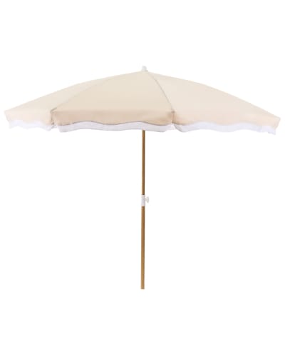 Parasol de jardin 232 cm tissu beige