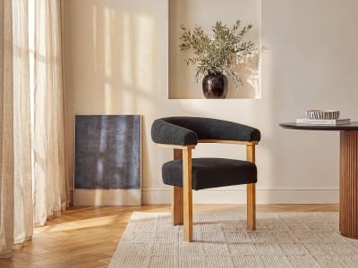 Chaise bois gris anthracite