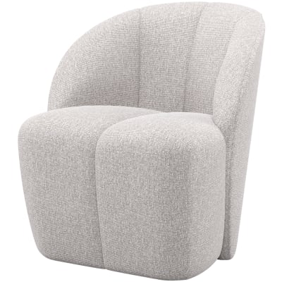 Fauteuil pivotant en bouclé blanc