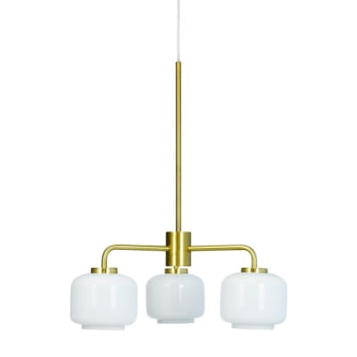 Lustre en verre et laiton d54