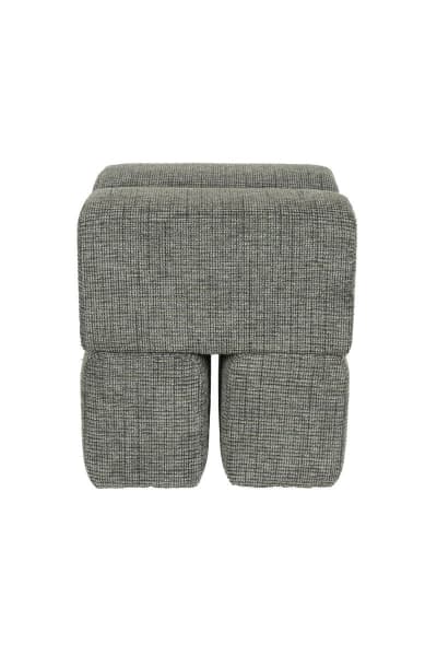 Repose-pied et pouf en tissu vert