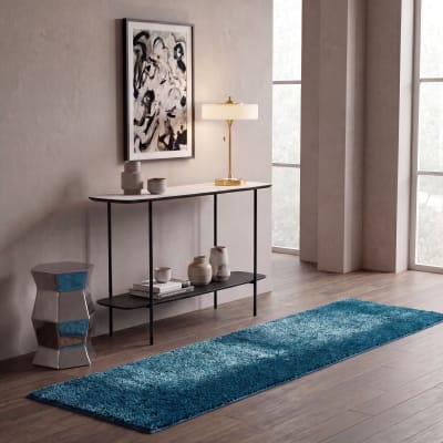 Tapis en polypropylène bleu, 69 x 183 cm