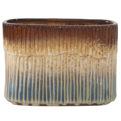 Vase en céramique multicolore unique