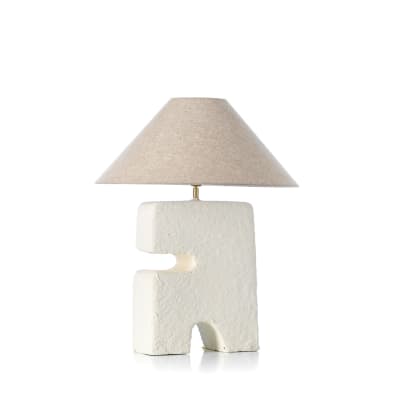 Lampe de table papier mâché blanc 55x55x65cm