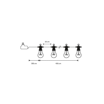 Guirlandes lumineuses rose plastique h11xl6xl450cm