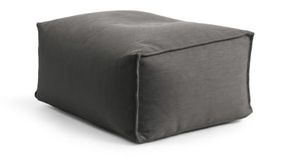 Pouf extérieur repose pied déhoussable anthracite 55x65x30 cm