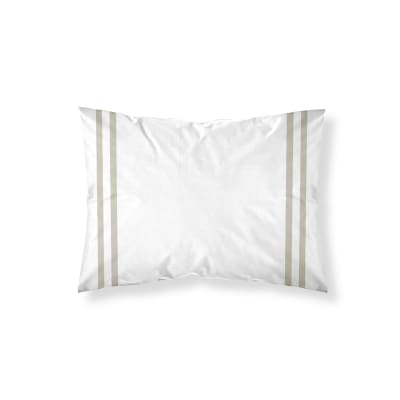 Taie d’oreiller en coton 100 % 200 fils beige 80x80 cm