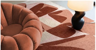 Tapis moderne tissé plat rocky rose 170x240 cm