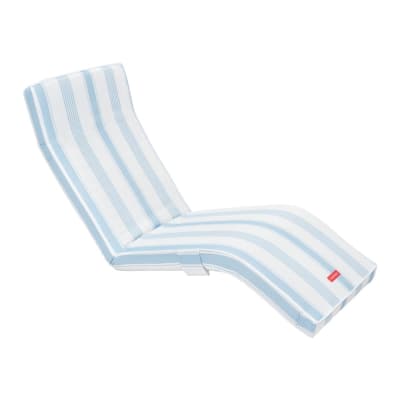 Chaise longue pliante réglable polyester bleue