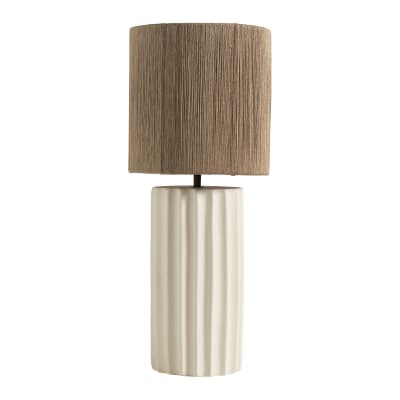 Pied de lampe en céramique blanche - ø 17 x 50 cm