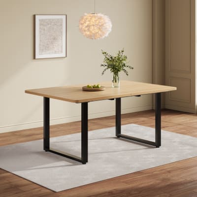 Table à manger extensible couleur chêne 140/180/220 cm