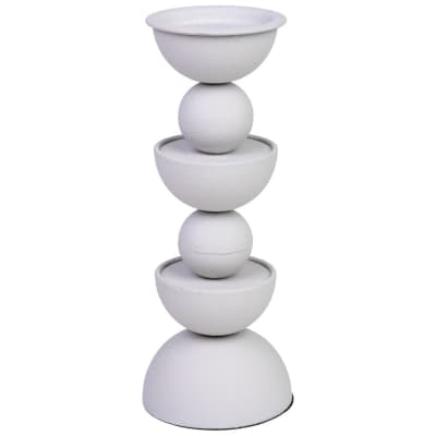 Chandelier en métal blanc 12.5x12.5x32h cm