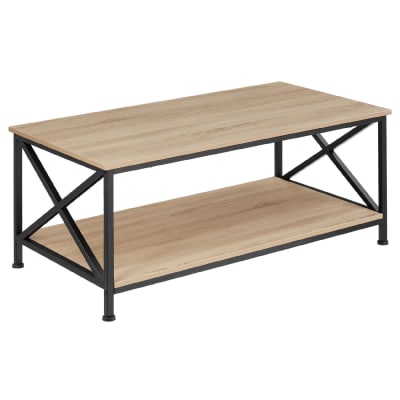 Table basse salon rectangulaire, avec plateau Style industriel