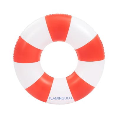 Bouée enfant gonflable double valve PVC donut rouge