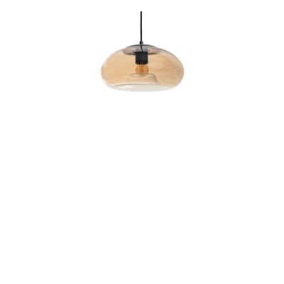 Suspension ronde en verre ø28cm - verre ambré