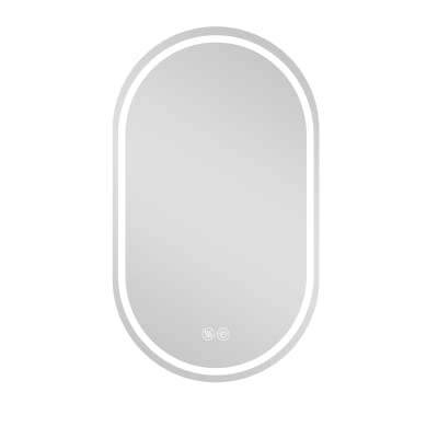 Miroir ovale mural LED 60×90 cm anti-buée tactile salle de bain