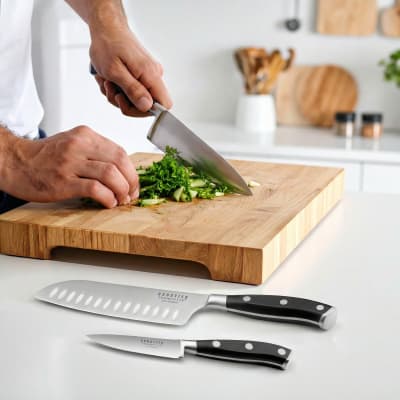 Coffret magnet avec 3 couteaux de cuisine