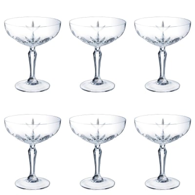6 verres à pied coupe 25 cl