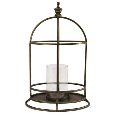 Lanterne laitonnée en métal bronze