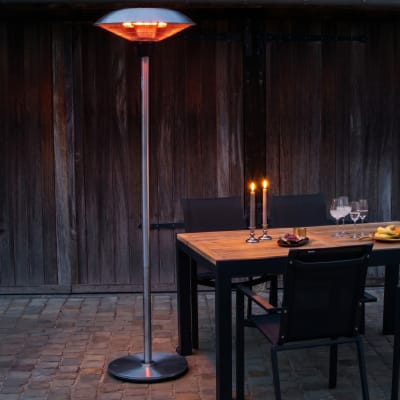 Chauffage de terrasse électrique en acier 2000w halogène 225x47 cm