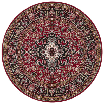 Tapis rond oriental ispahan rouge 160cm
