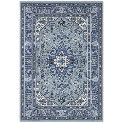 Tapis oriental ispahan bleu 200x290cm